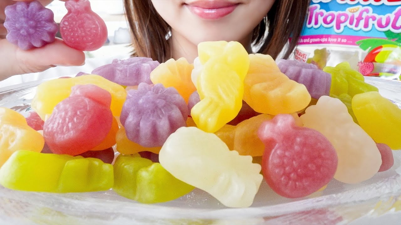 【咀嚼音】ワックスボトルキャンディみたいにロウをまとったハリボーグミの食感がおもしろすぎた【ASMR/EATINGSOUNDS】