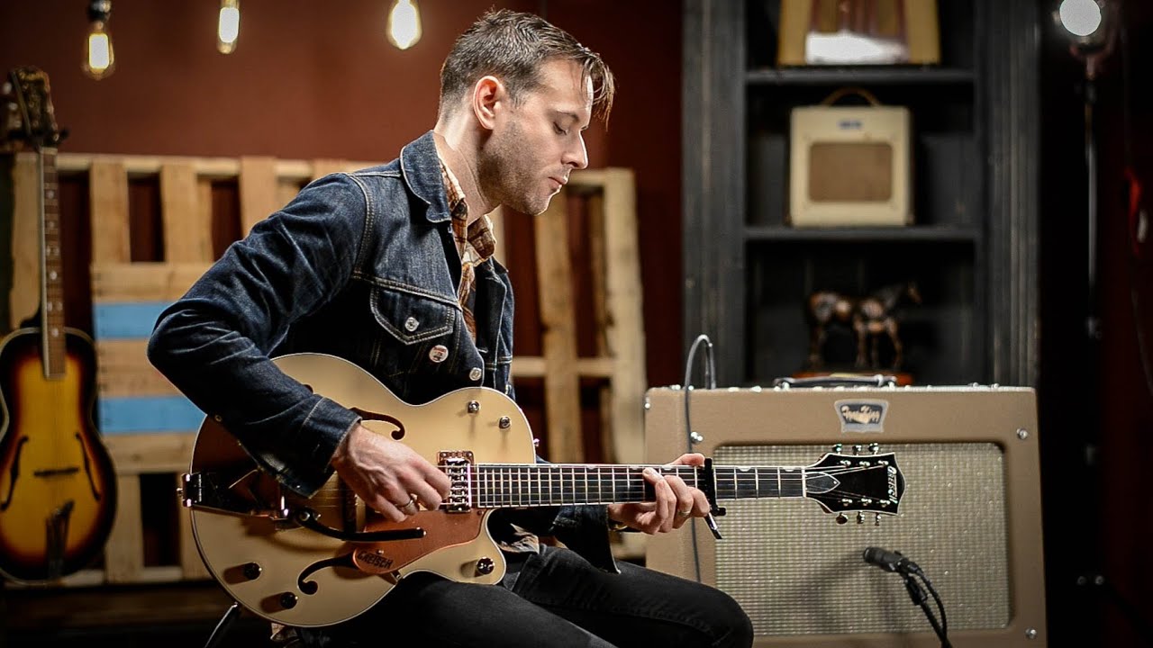Gretsch G6112TCB-JR Center-Block Jaguar Tan | CME Gear Demo | Brian Westfall