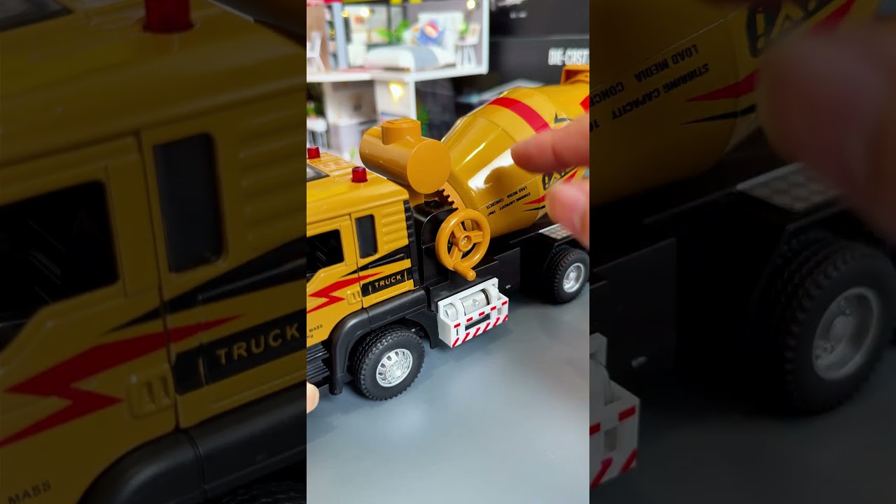 [ASMR] Alloy Concrete Mixer Truck 1:40 Unboxing & Review  #automobile #toys #truck