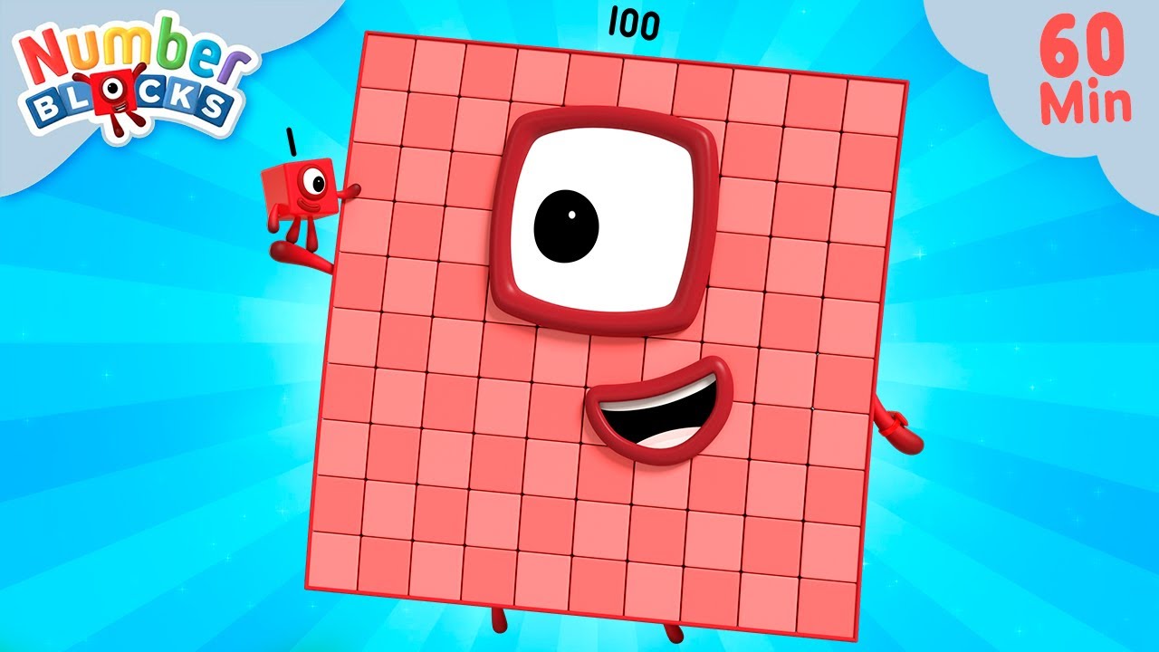 Von 1 auf 100 in 60 Minuten! ⏱️ | Zählen lernen | 12345 Mathe für Kinder | Numberblocks Deutsch