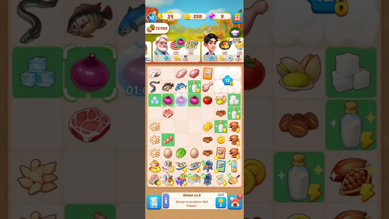 Merge Cooking Theme Restaurant Android Mobile pt 17 Gameplay 