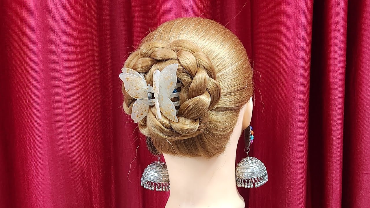 Butterfly 🦋 Clutcher  Bun Hairstyle For Long Hair | The Hair Affair 