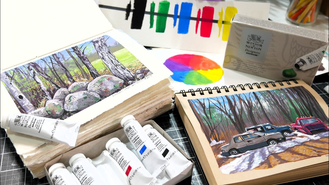Обзор набора из 6 дизайнерских гуашей Winsor & Newton