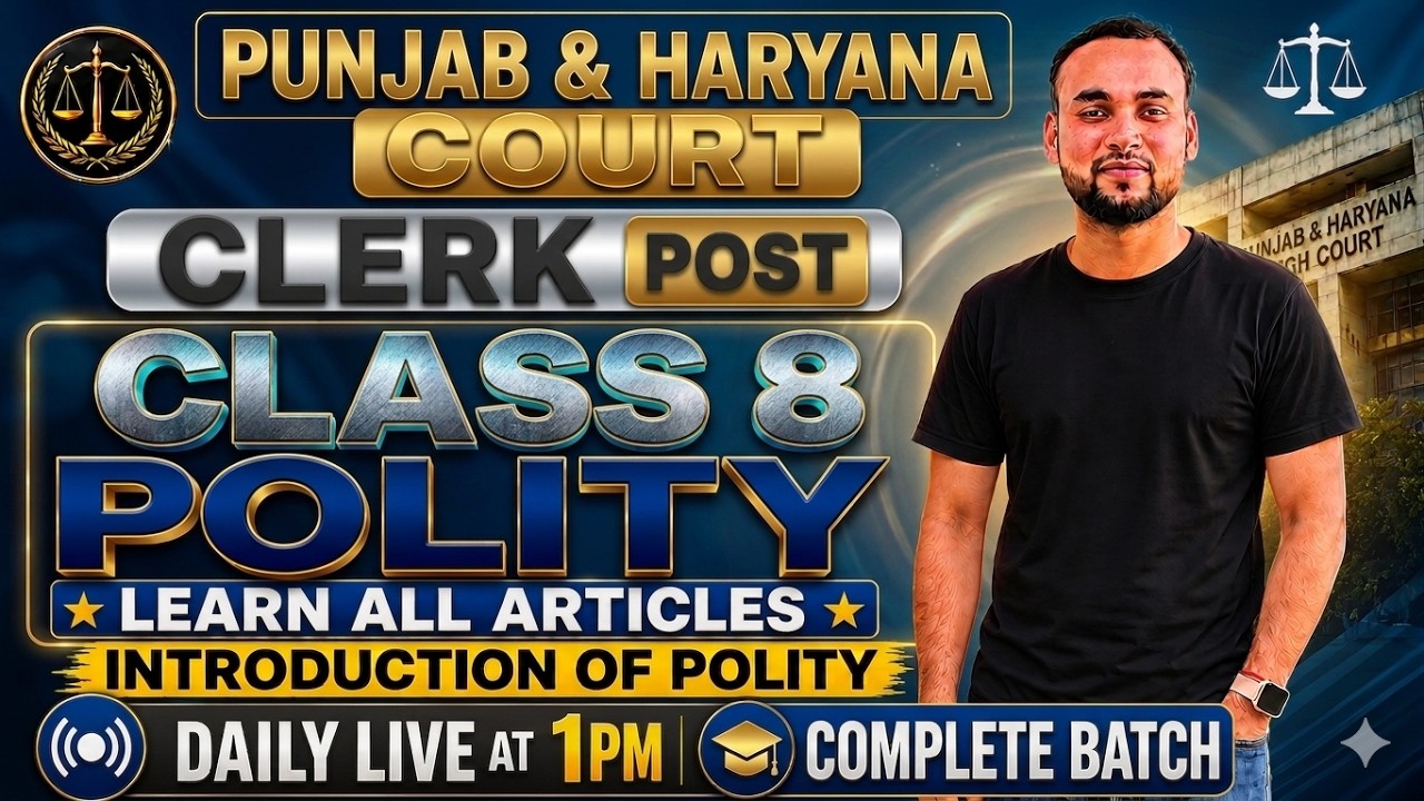 Punjab and haryana high court Clerk Batch/ Polity for haryana Clerk / Gk For Haryana Court Clerk