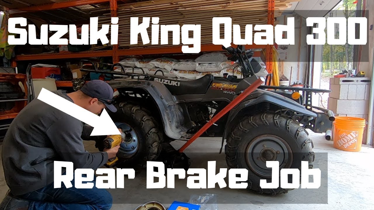 Инструкция: замена задних тормозных колодок Suzuki King Quad 300