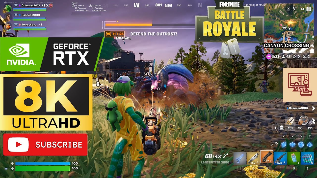 8K / Fortnite Gameplay / Chapter 6 - Season 4  / RTX 3060 / 26 Kill #fortnite #battleroyalegame