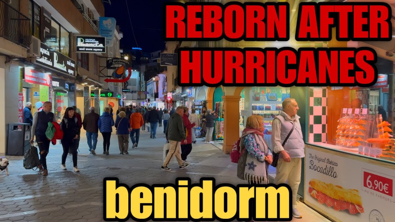 Benidorm - From STORM Chaos to PACKED Streets in One day! 😲🛍️