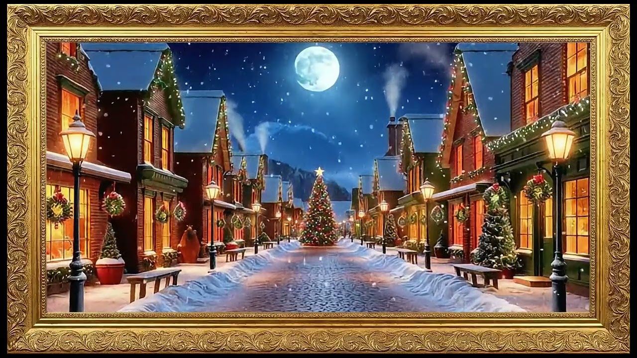 Frame TV Art | 4k Cozy Christmas Village Screensaver