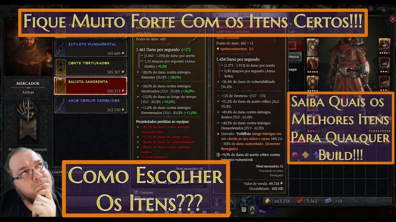 Diablo IV - O guia final de Itens, como escolher os melhores pra sua build!!!!!