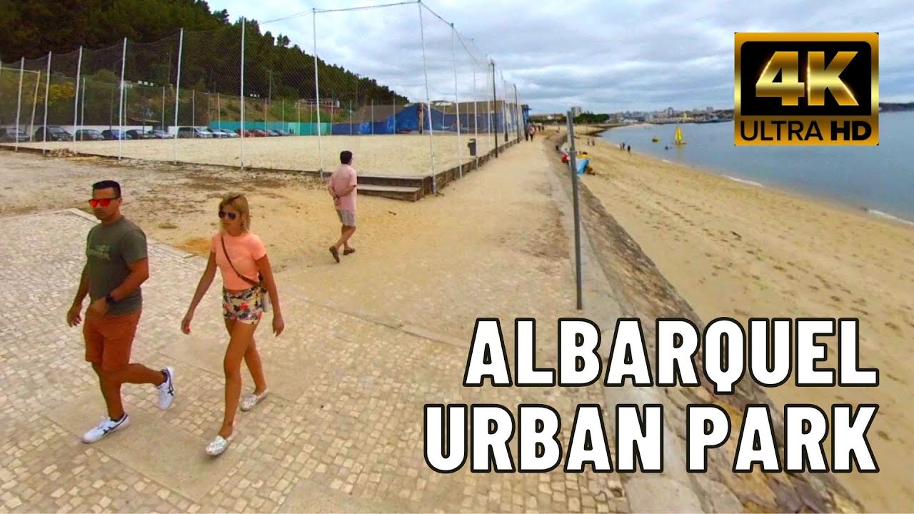 [4K] Albarquel Urban Park | Set&uacute;bal 🇵🇹 | Beach Walk 🌊🚶
