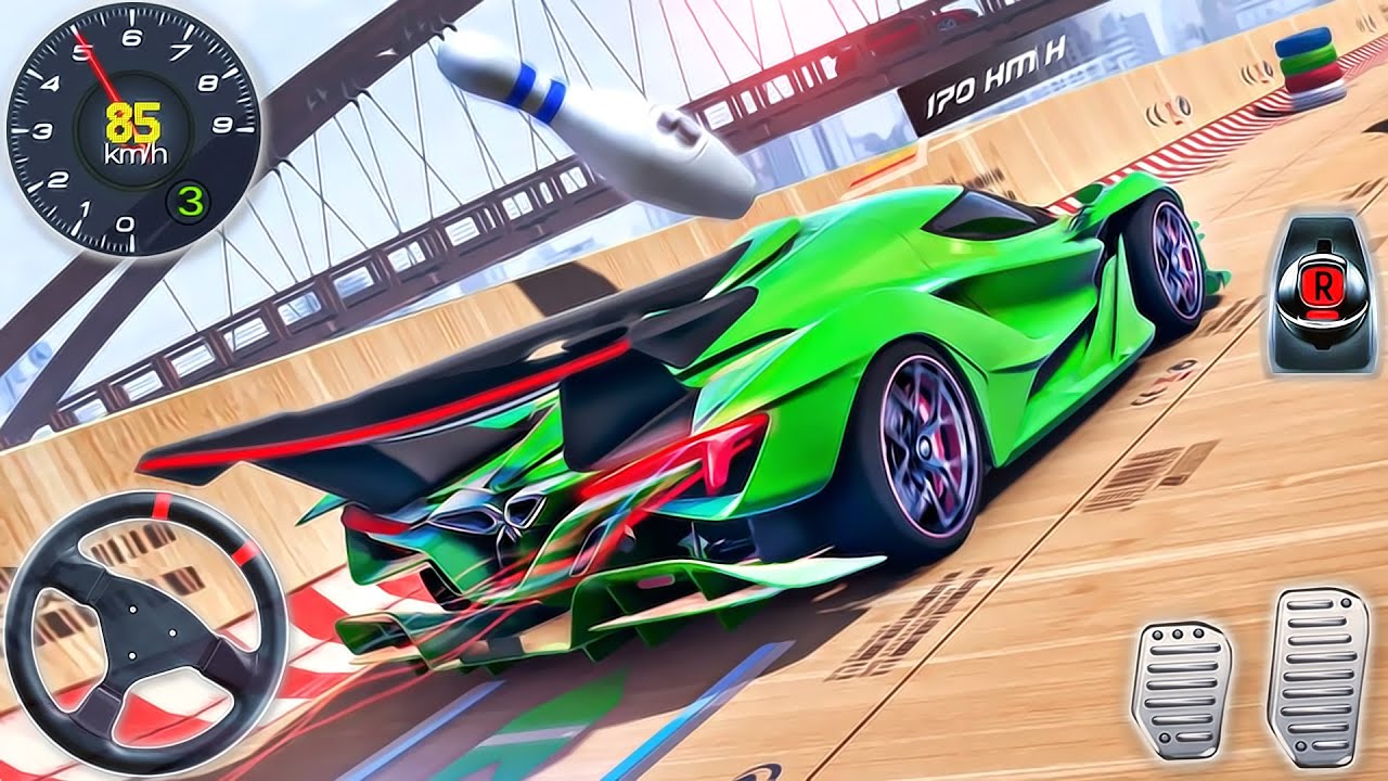 Impossible GT Car Stunt Racing Simulator - Muscle Car Mega Tracks Races 3D - Android GamePlay #3