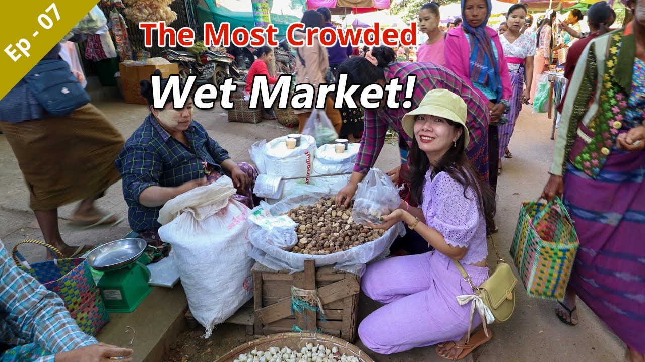 [EngSub] 🇲🇲 A Visit to the Most Crowded Fascinating Traditional Market in Kyaukpadaung