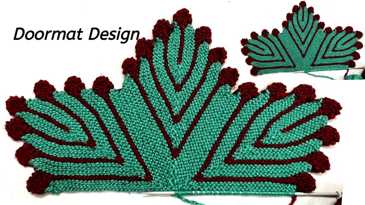 Easy thalposh woolen design for beginners / wool doormat making at home / paydan design 