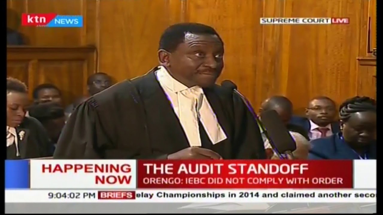 Senior lawyer James Orengo addresses the Supreme Court as Presidential petition hearing resumes