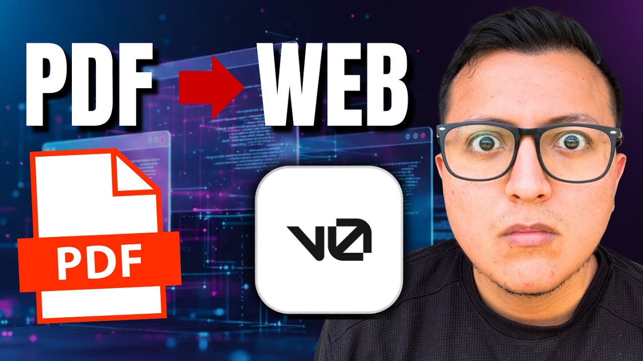 Tu PDF ahora es una Web (En 30 segundos con IA) | Vercel v0 + Gemini de Google