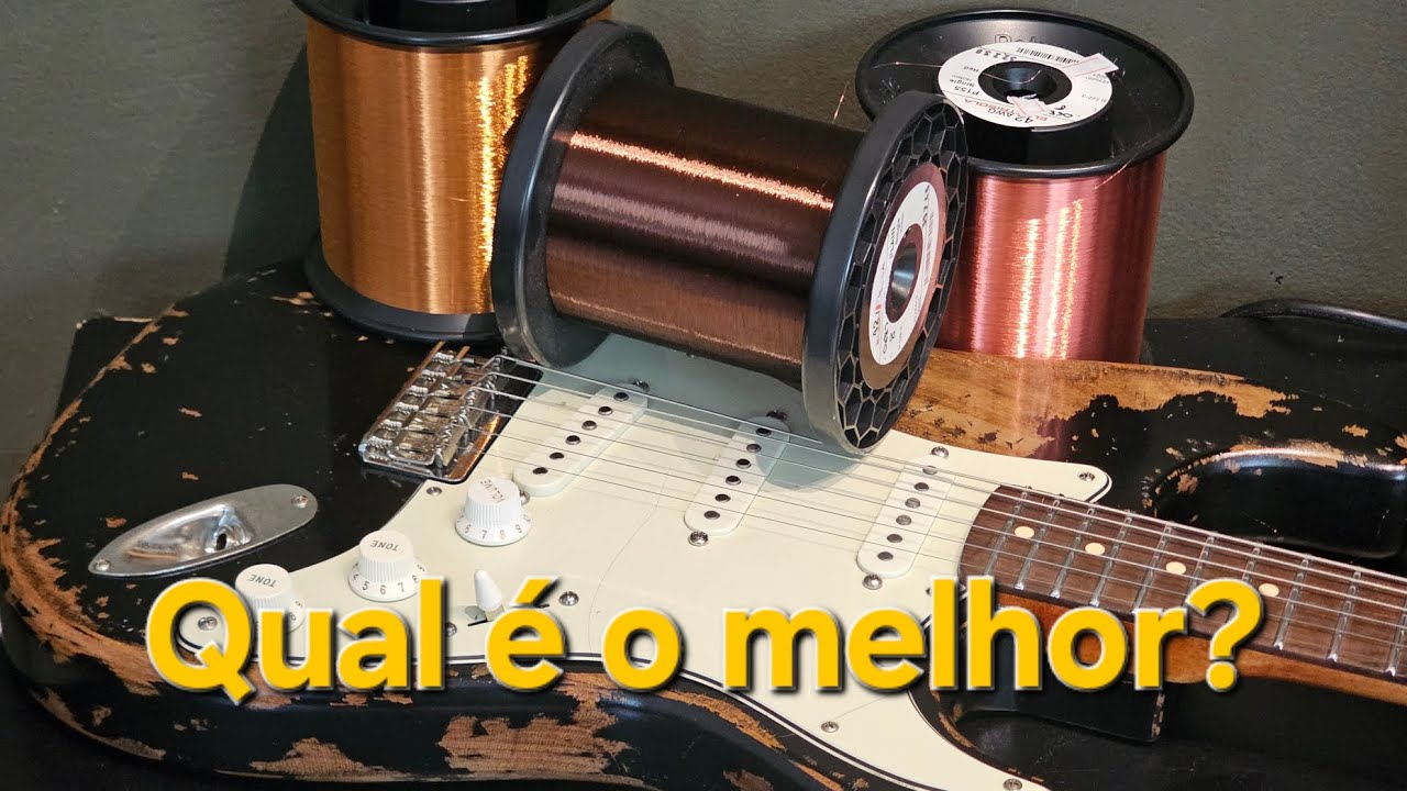 Polysol vs Plain Enamel vs Formvar Stratocaster Comparativo Wire Fio de cobre Captadores