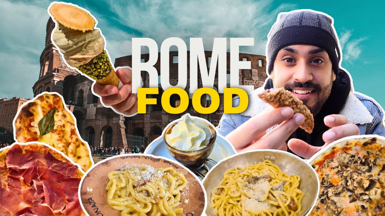 Rome Food Tour in 48 Hours | ft. Roman Pizza & Pasta, Gelato and Tiramisu