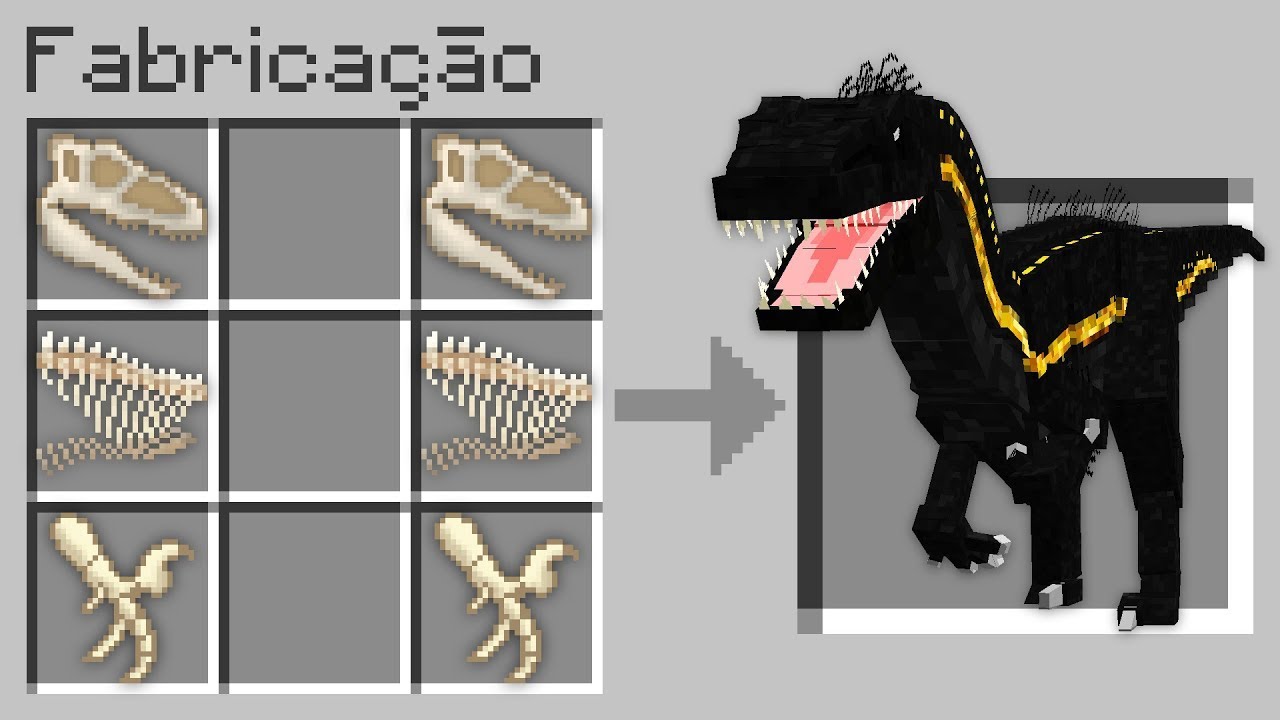 Juntei DINOSSAUROS SECRETOS e CRIEI O INDORAPTOR no MINECRAFT!