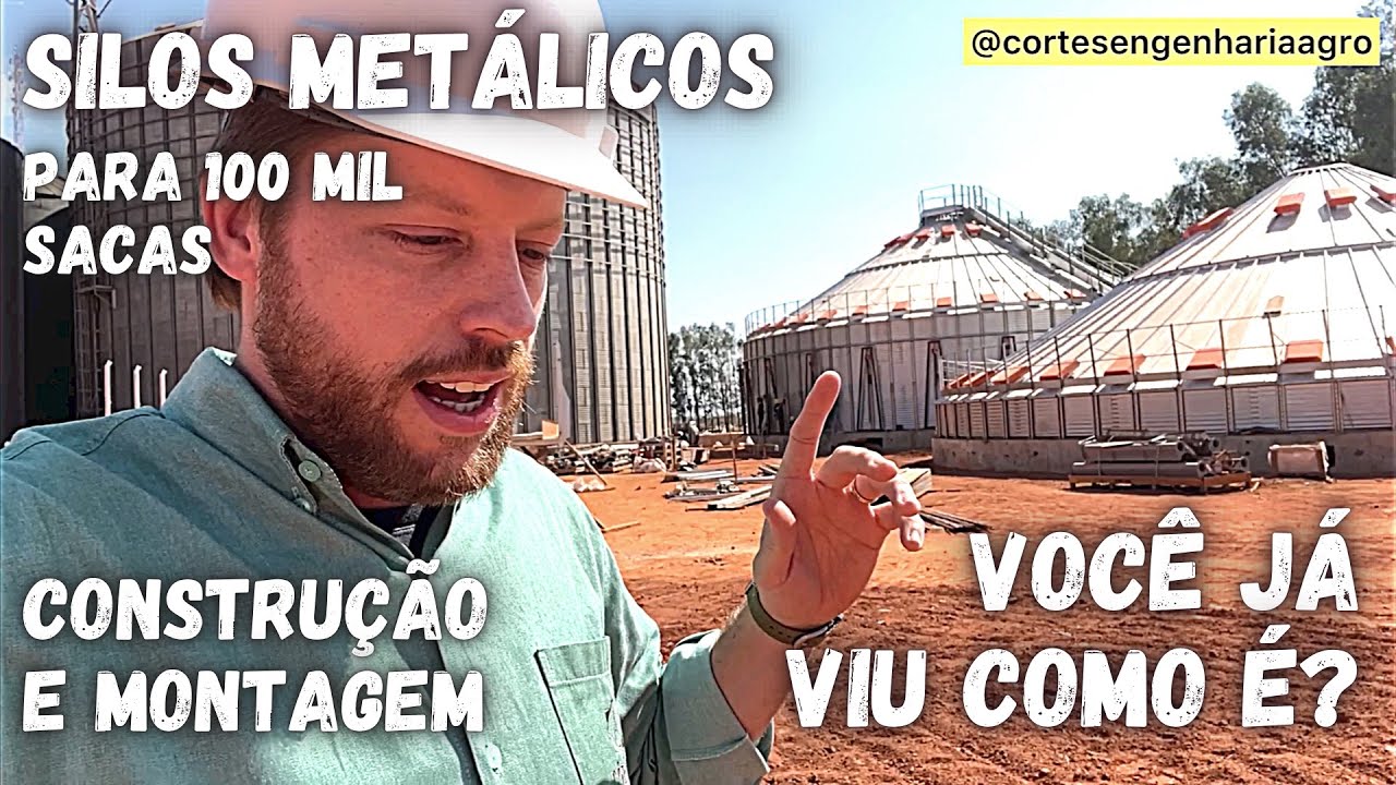 Silos metálicos para 100 mil sacas - construção e montagem