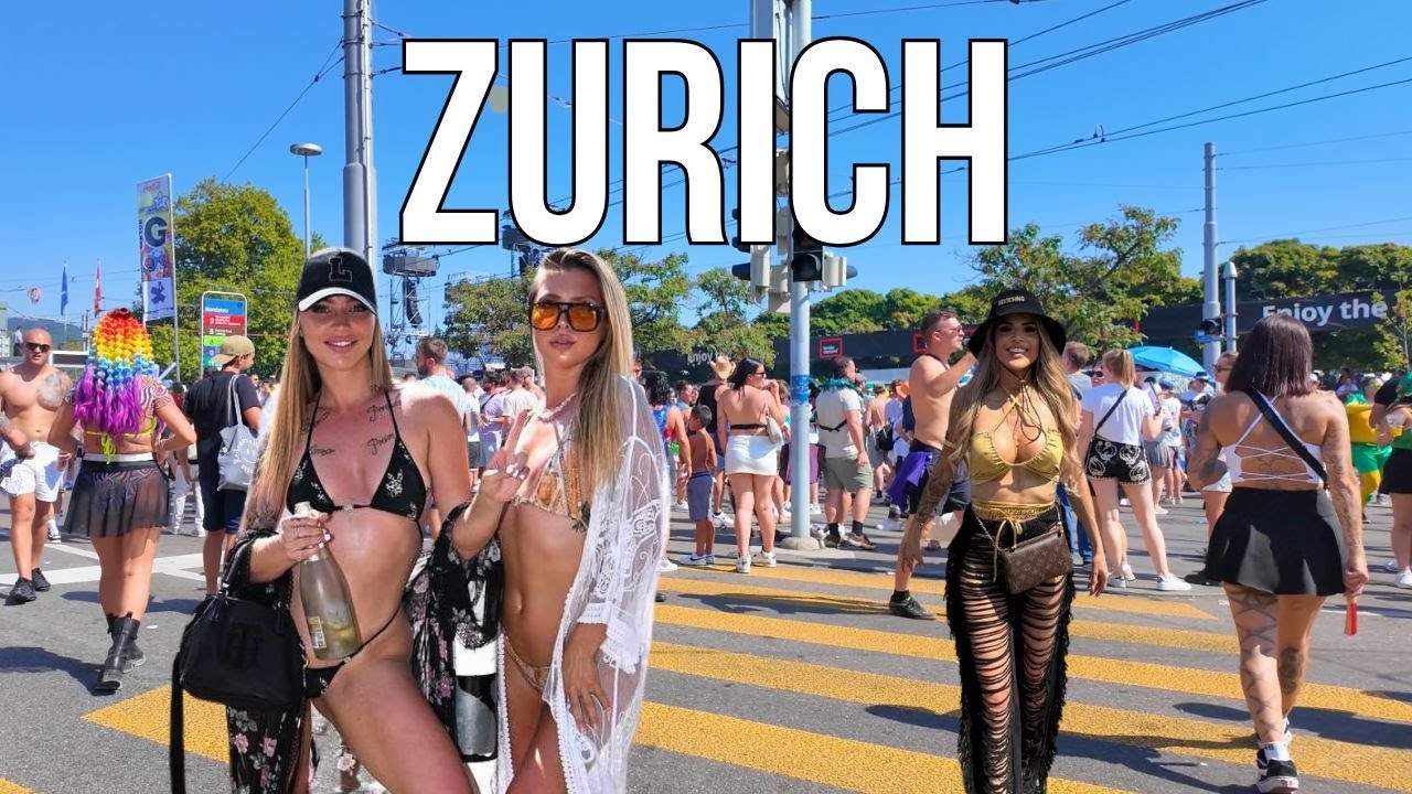 Zurich Walking Tour 🇨🇭 | Street Parade 2025 | World’s Biggest Street Party
