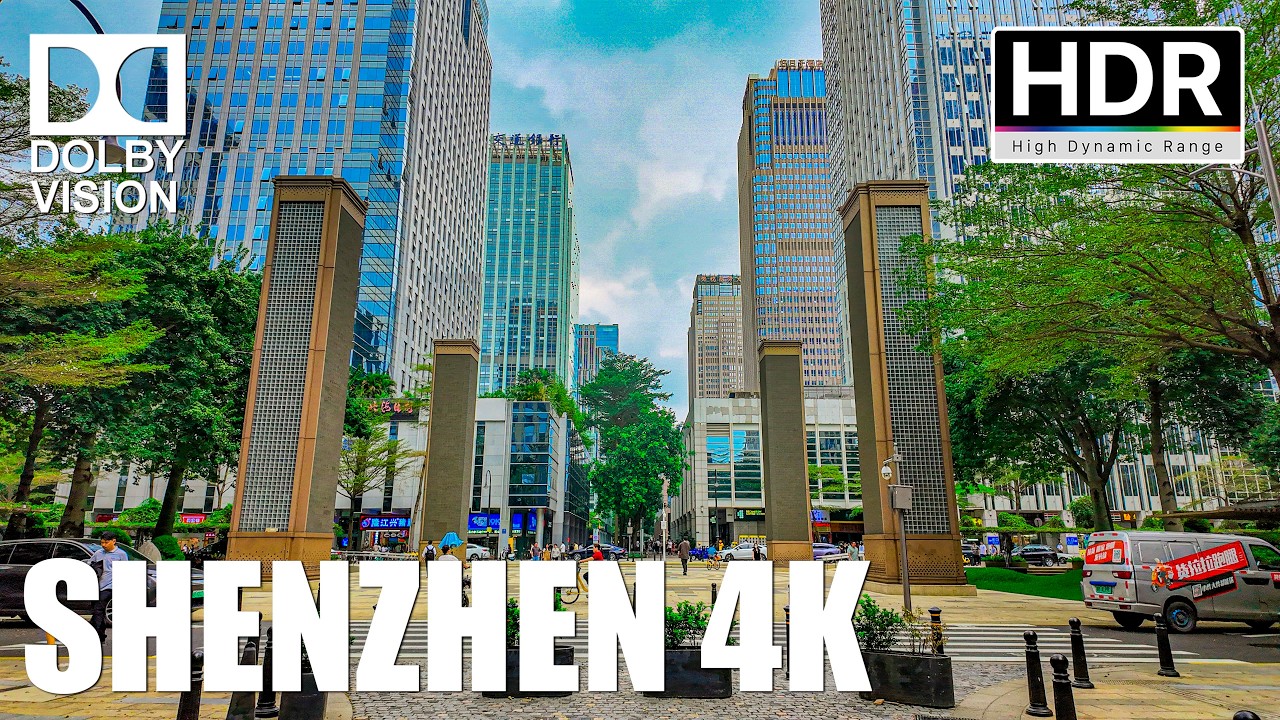 Shenzhen, China - Amazing China Walking Tour, Downtown Shenzhen | 4K HDR