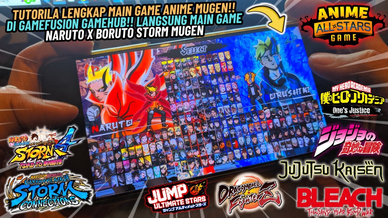TUTORIAL LENGKAP‼️ MAIN GAME ANIME MUGEN di GameFusion GameHub EMULATOR FULL OFFLINE💯🔥