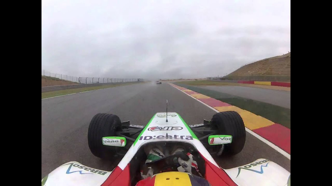 Onboard Mihai Marinescu Formula Renault 3.5 Alcaniz OutLap Rain