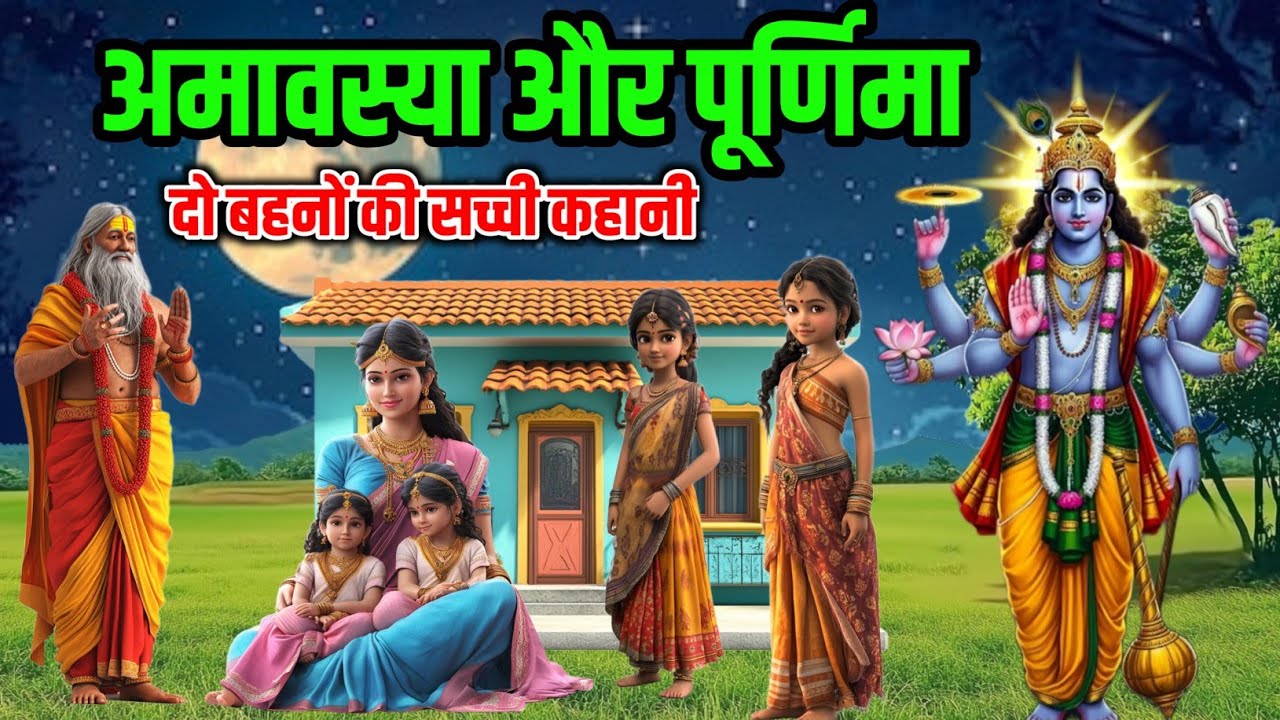 अमावस्या और पूर्णिमा दो बहनों की सच्ची कहानी एक बार जरूर सुने  | Shri Krishna