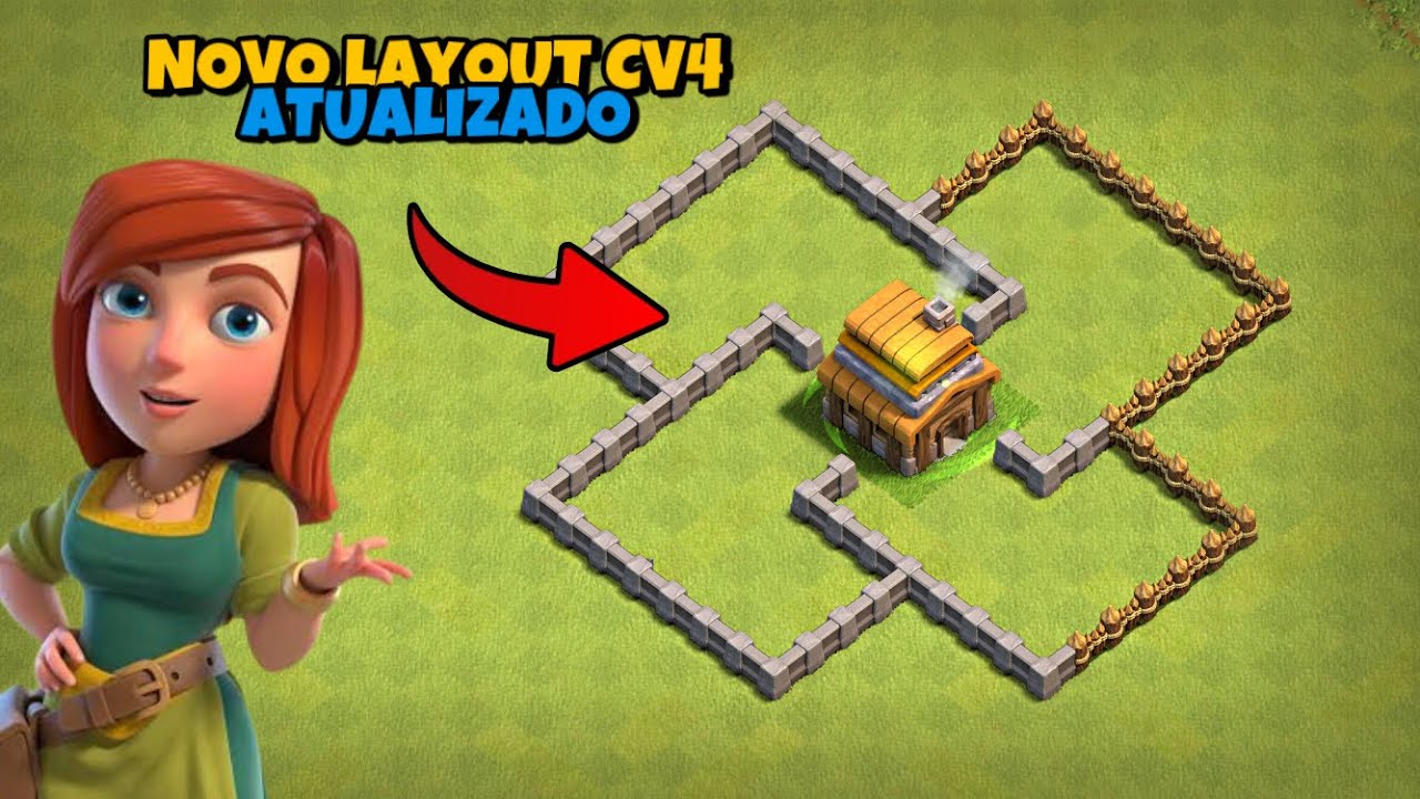 MEU NOVO LAYOUT CV4 | LAYOUT CV4 ATUALIZADO✔️ #clashofclans