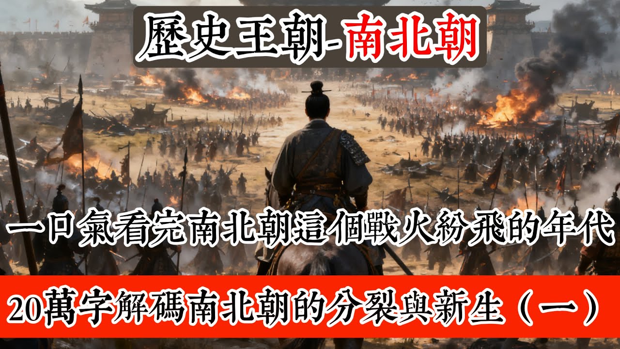 南北朝全史（一） －一口氣看完南北朝這個戰火紛飛的年代，20萬字解碼南北朝的分裂與新生 #歷史#歷史人物#古史#人物史#助眠#雨聲#白噪音#南北朝#一口氣#聽歷史#chinese historical