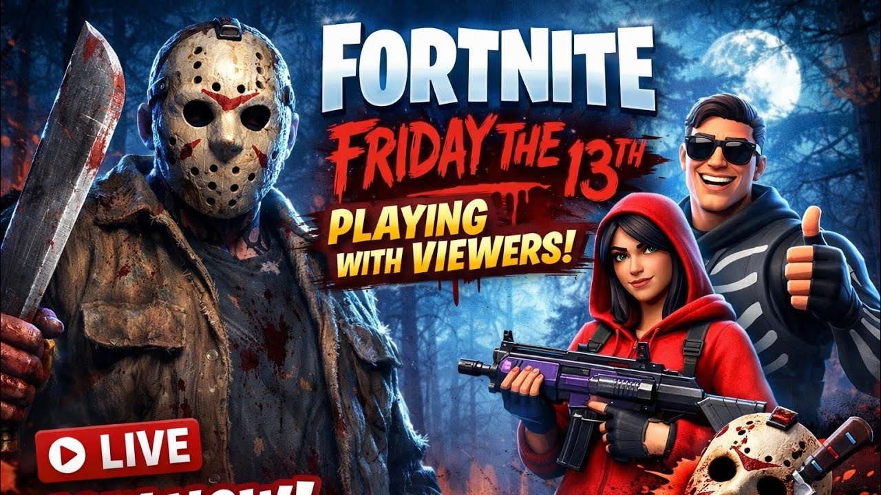 🔴LIVE! Squads With Viewers! | Fortnite Zero Build | Friday The 13th