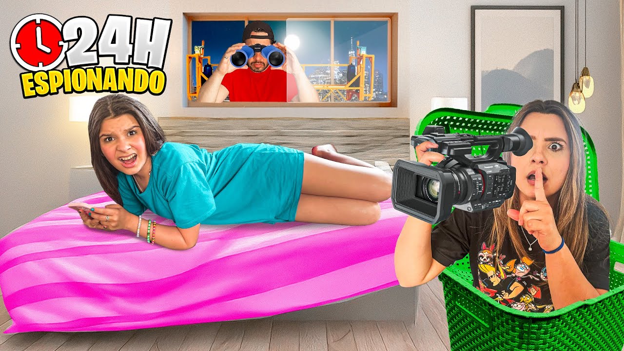 PASSAMOS 24 HORAS ESPIONANDO A CACAU *ela descobriu tudo?