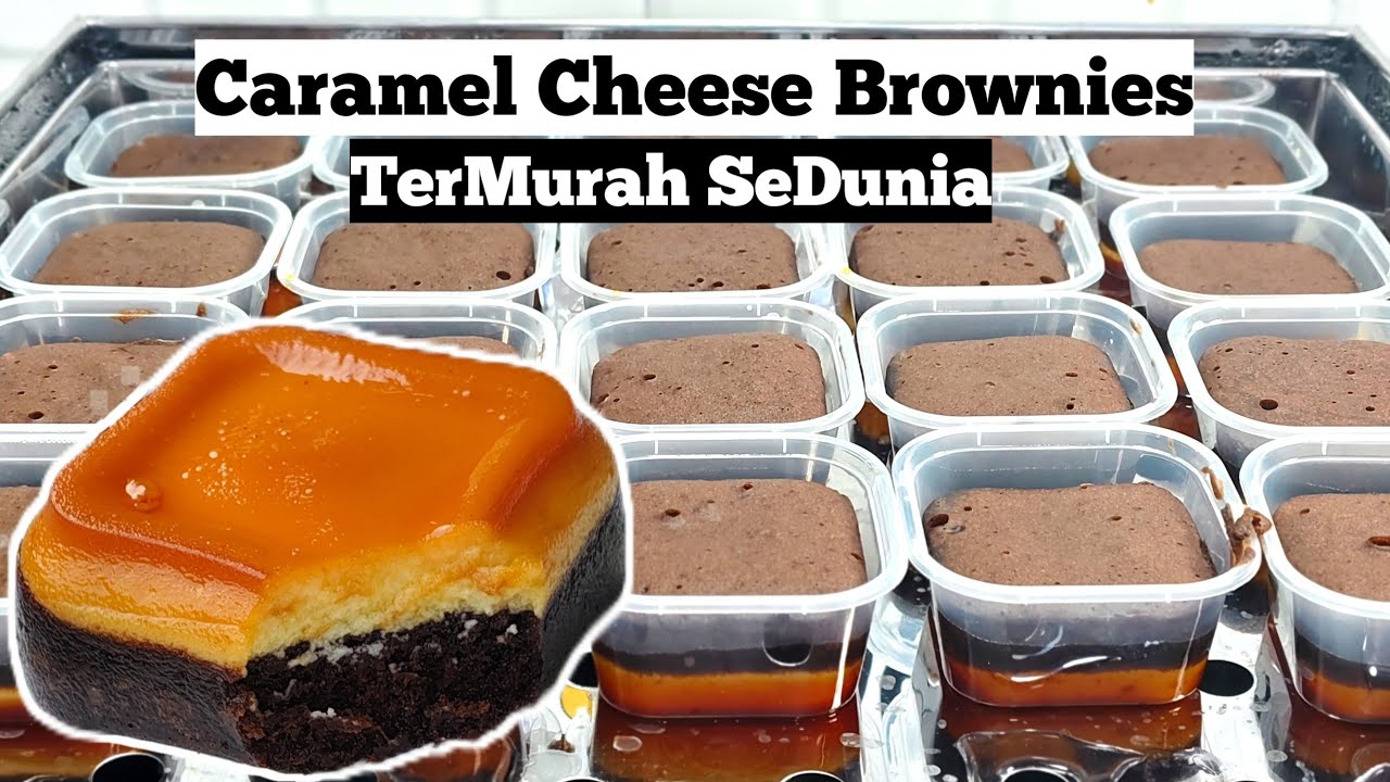 MODAL MINIMALIS MALAH LARIS. Bisa Jual Rp. 5000/pcs. CARAMEL CHEESE BROWNIES TerEnak Dan Simpel!!