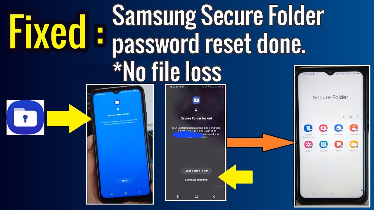 Samsung Secure folder password reset problem solved, | No file loss | quick and easy way
