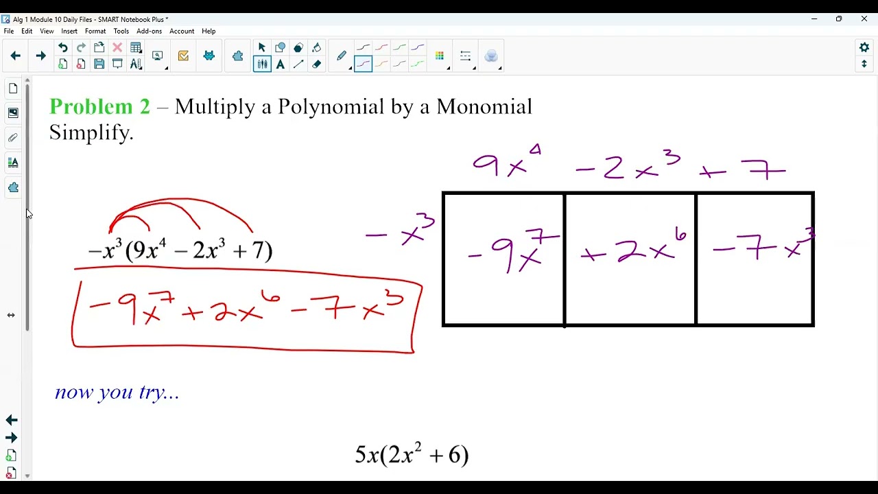 10-1 + 10-2 Notes: Multiplying Polynomials by Monomials