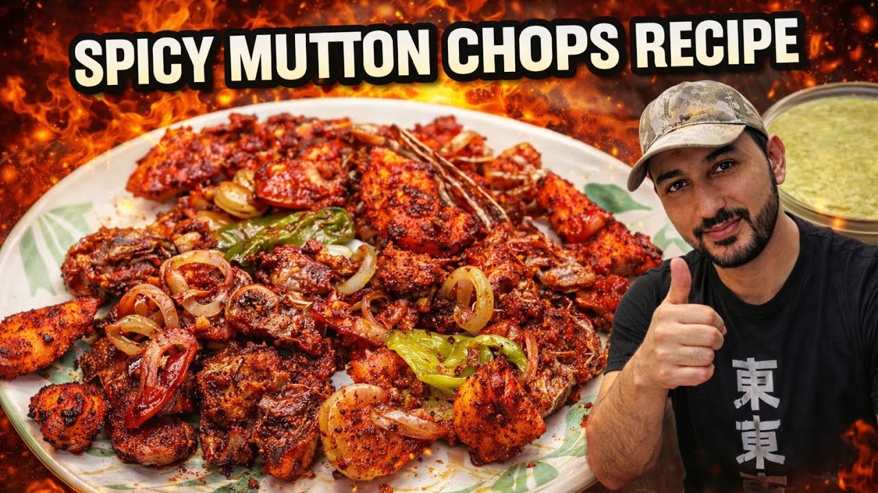 Peshawari street food recipe spicy chops  | مٹن چانپ کی اسپیشل ریسپی 