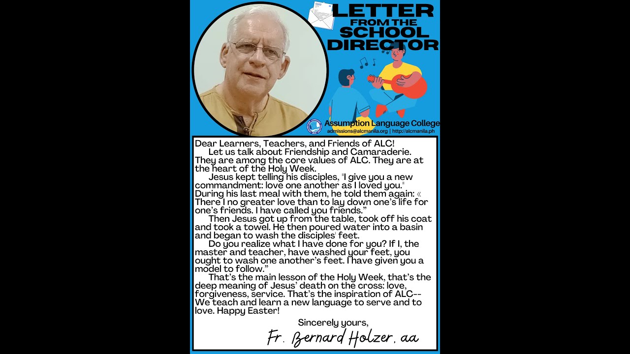 Letter from the School Director - 17 April 2022 (Holy Week Message)