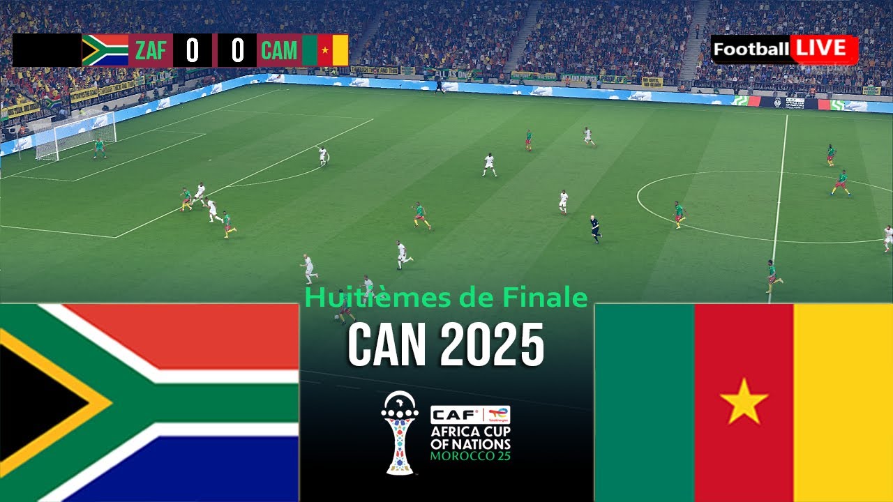 AFRIQUE DU SUD vs CAMEROUN Coupe d'Afrique des Nations 2025 aujourd'hui Simulation PES