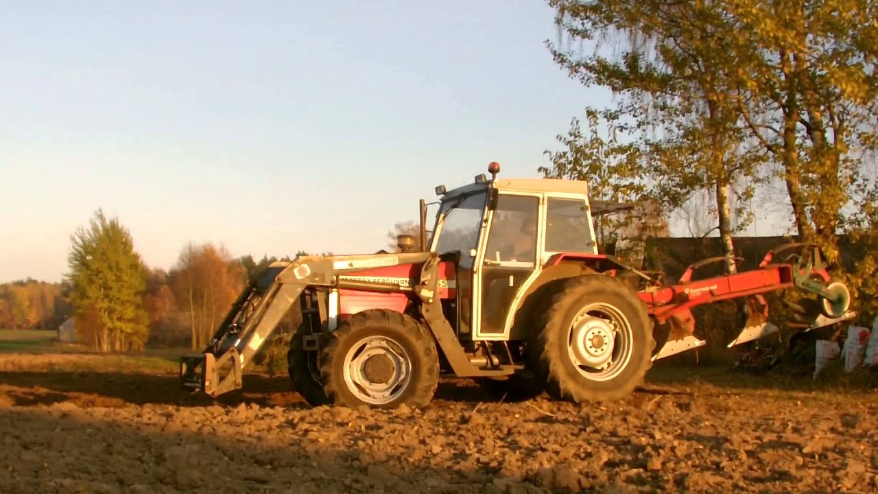 Zimowa orka 2015 Massey Ferguson 365, Kverneland AB100