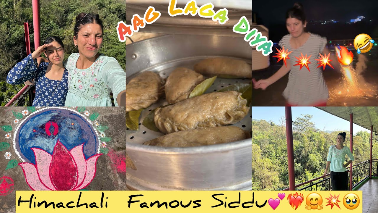Chachi ji Ne Bnaye Kullu Famous Homemade Siddu or Kachori//Nani k ghar ja k Kand kr Diya😂😂🤣🤣