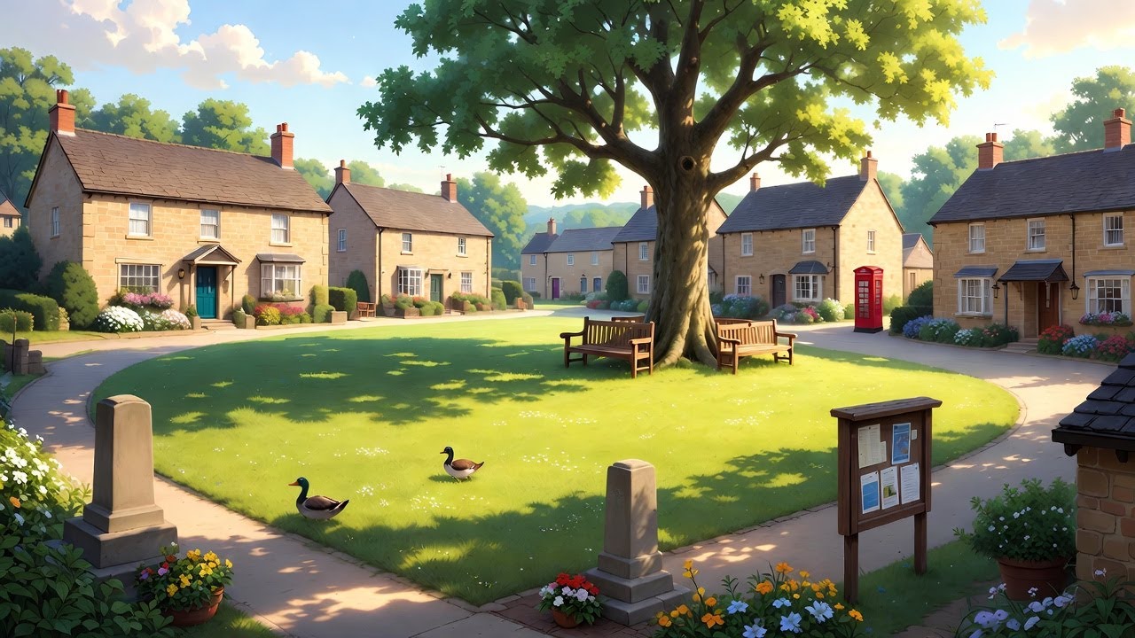 England's Prettiest Village Like You've Never Seen 🏴󠁧󠁢󠁥󠁮󠁧󠁿 Cotswolds in Ghibli Style ASMR | No Music