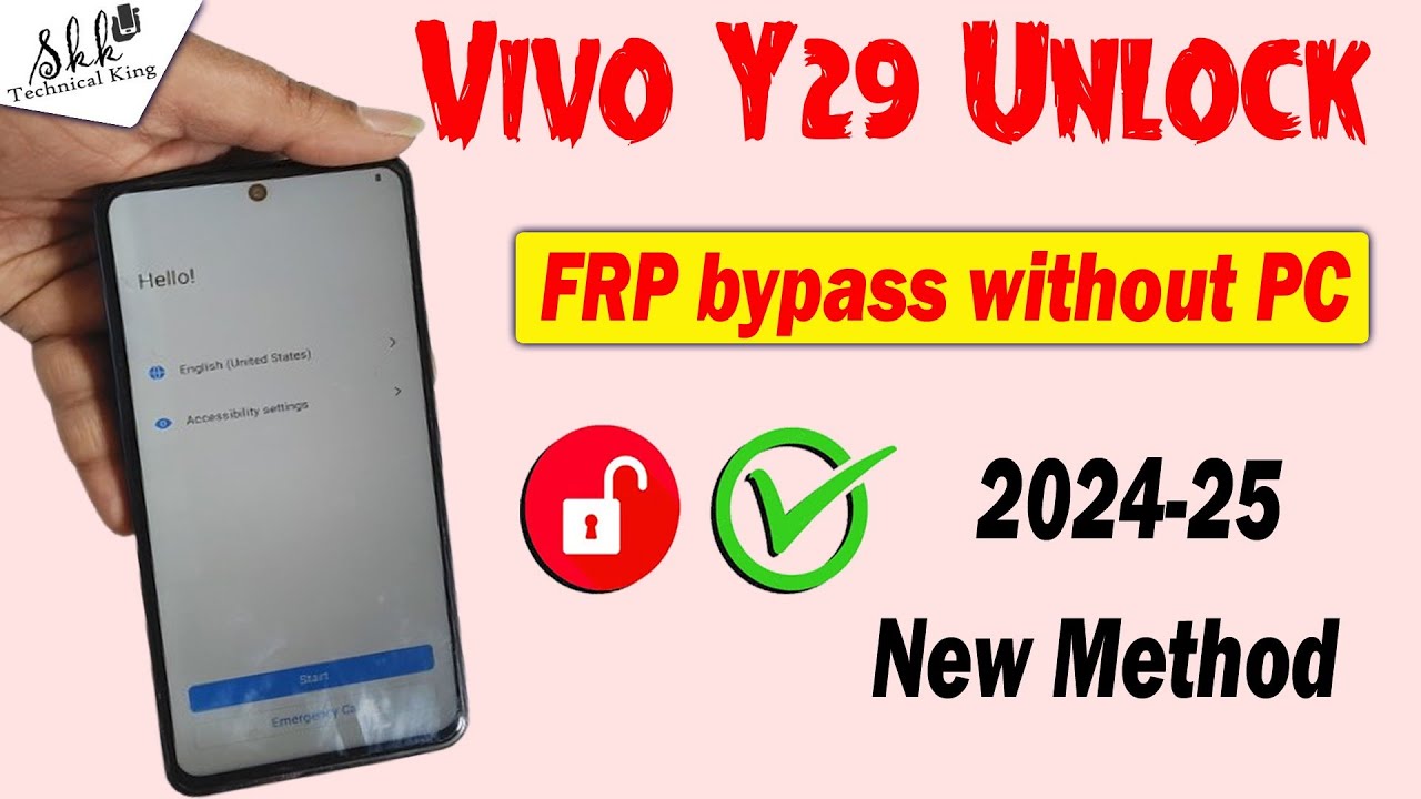 Vivo y29 5g Unlock 🔓 Vivo y29 Hardreset. Vivo y29 5g FRP bypass without Computer.