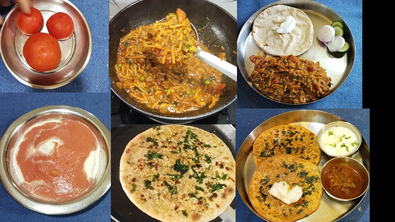 घर में कुछ सब्जी नहीं हो तो ये बना ले बहुत स्वादिष्ट सब्जी टमाटर गोभी पनीर के पराठे #namkeen recipes