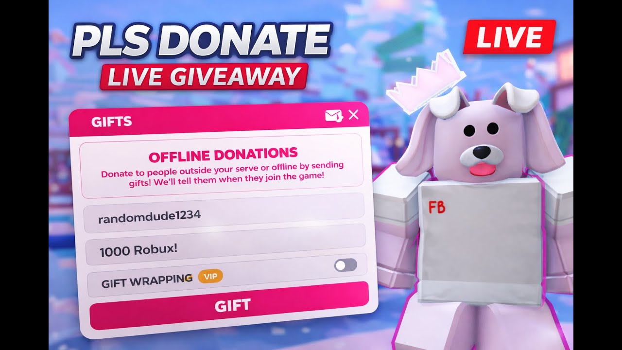 GIVING ROBUX TO VIEWERS ON PLS DONATE! [Roblox] (GOAL: 100K Raised!)