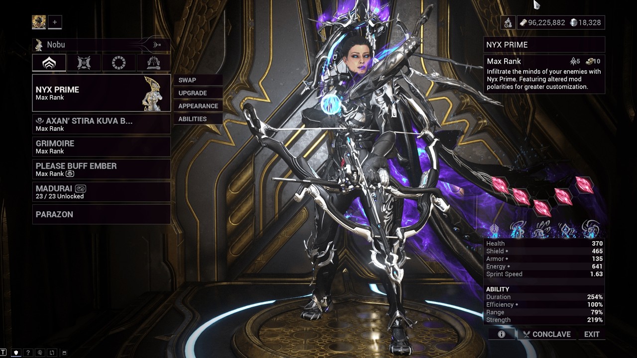 Warframe Maximum Investment - Nyx Prime | The Shadowgrapher
