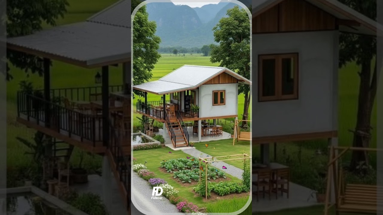 Pondok Kebun sederhana tempat bersantai dan menikmati suasan yang indah #rumahkebun #pondokkebun