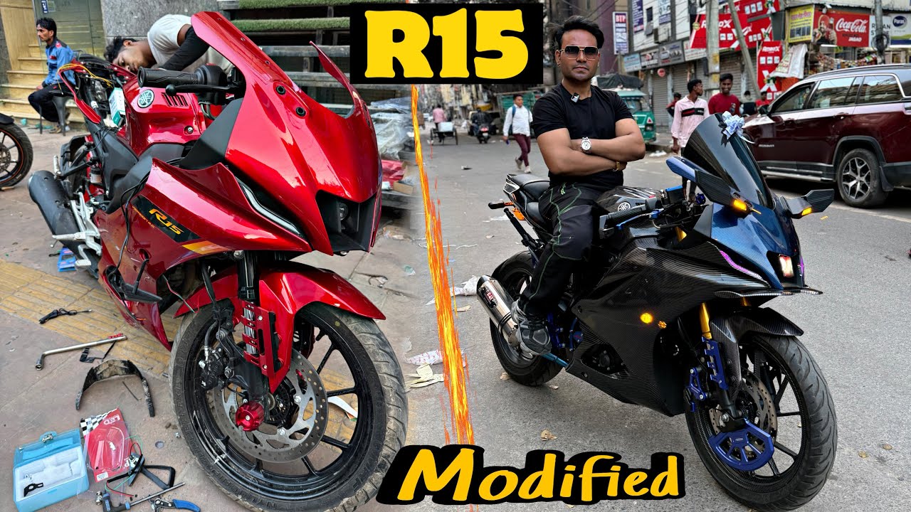 R15 V4 Modified | Best Modifications R15 | R15 Full Exhaust System 🔥🔥