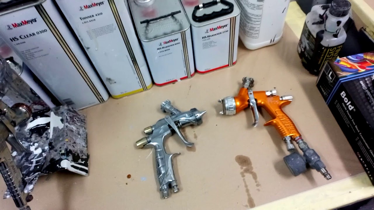 My spray guns and paint mixing room Tour