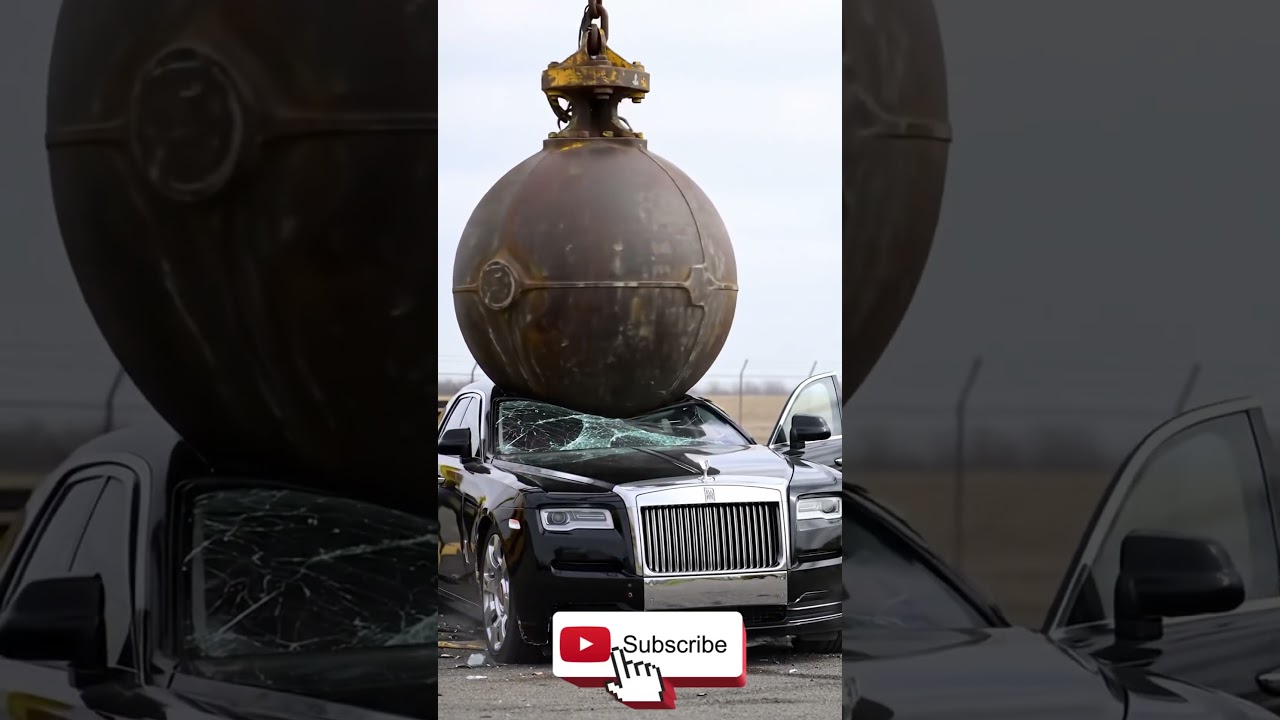 Wrecking Ball vs $100,000 Luxury Car