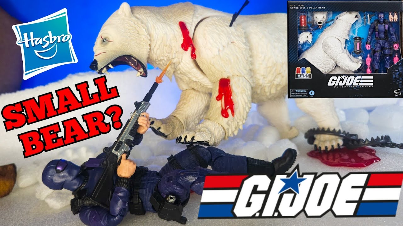 🚨 Hasbro shrunk the bear? G.I. Joe Classified Series 161 Snake Eyes & Polar Bear Action Figure MASS